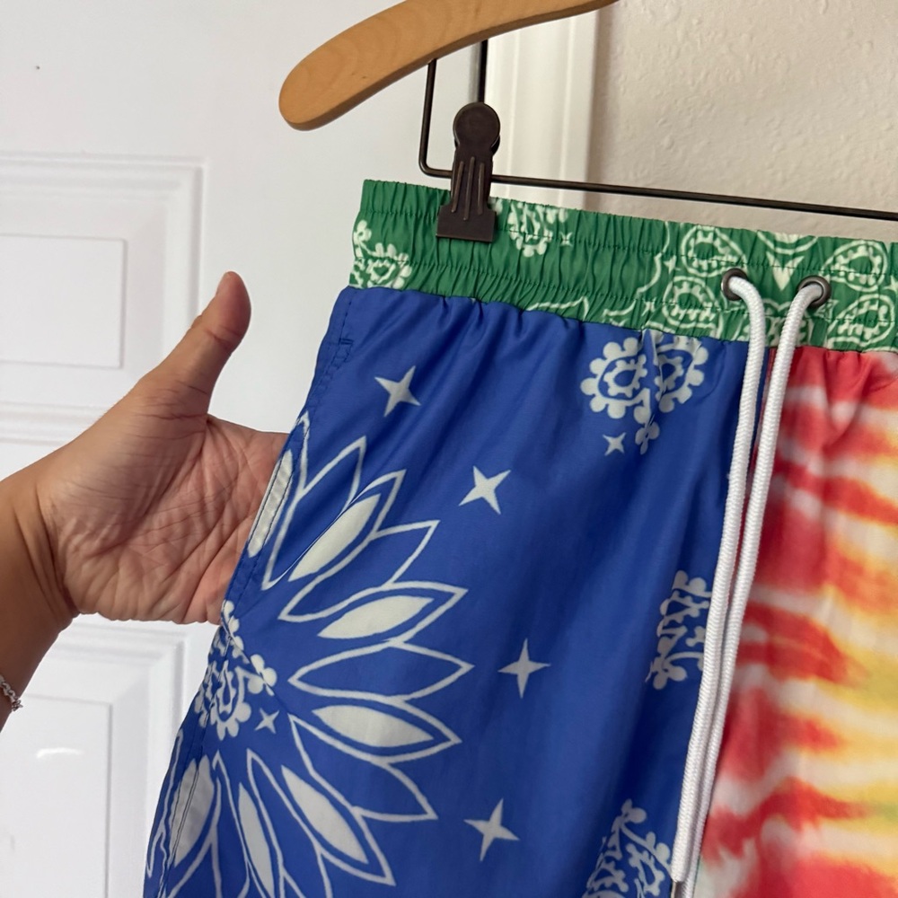 Supervsn Multicolor Patchwork Paisley Bandana Flo… - image 4